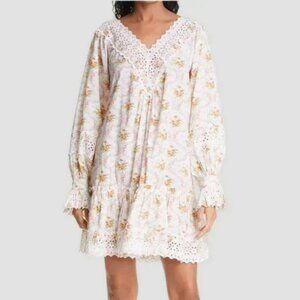 ByTiMo Floral Long Sleeve Shift Minidress